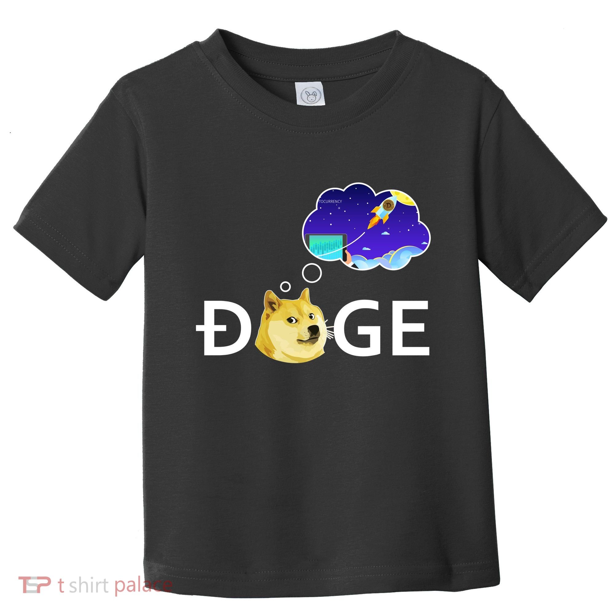 Doge To The Moon Crypto Currency Dogecoin Toddler T-Shirt