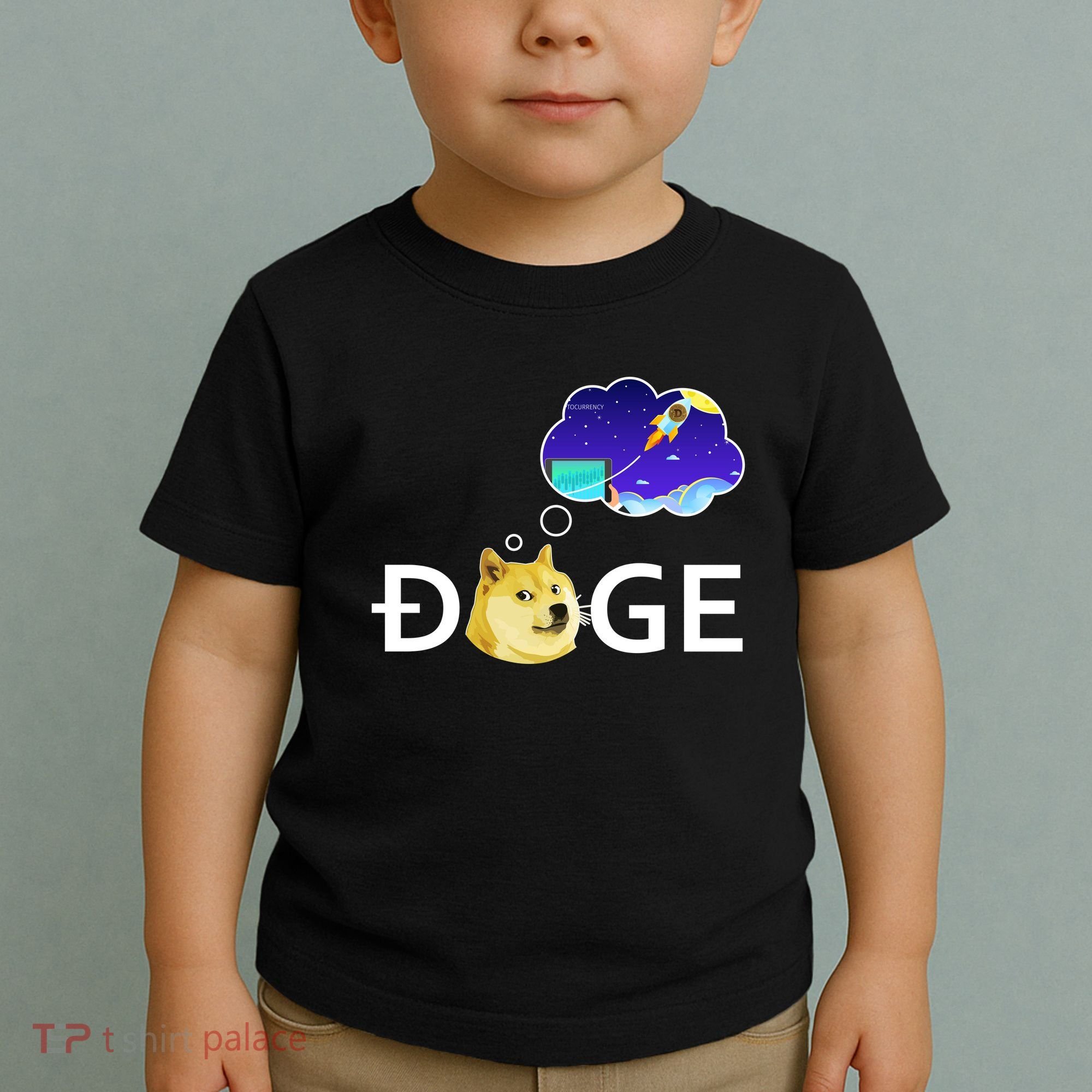 Doge To The Moon Crypto Currency Dogecoin Toddler T-Shirt