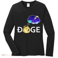 Doge To The Moon Crypto Currency Dogecoin Women's Long Sleeve Shirt thumb 0