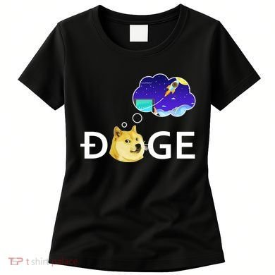 Doge To The Moon Crypto Currency Dogecoin Women's T-Shirt