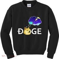Doge To The Moon Crypto Currency Dogecoin Kids Sweatshirt thumb 0