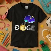 Doge To The Moon Crypto Currency Dogecoin Kids T-Shirt thumb 3