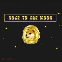 Doge To The Moon Dogecoin Crypto Currency Apron thumb 3