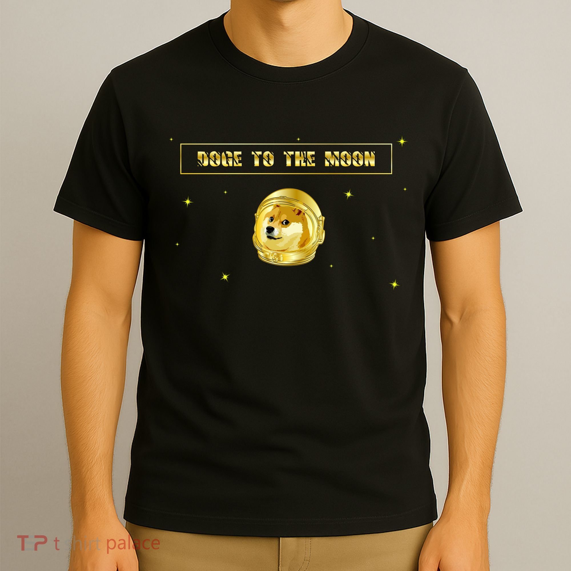 Doge To The Moon Dogecoin Crypto Currency T-Shirt