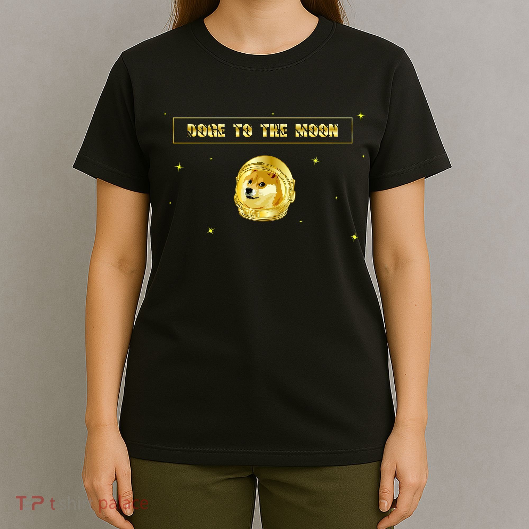 Doge To The Moon Dogecoin Crypto Currency T-Shirt