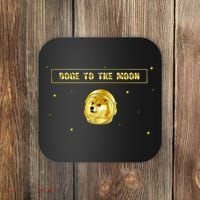 Doge To The Moon Dogecoin Crypto Currency Coaster thumb 0