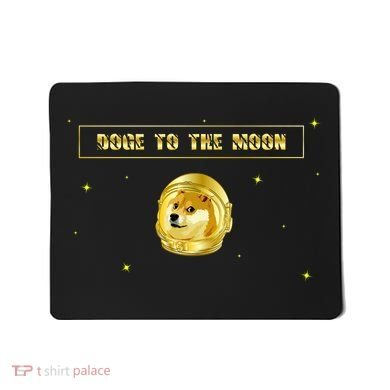 Doge To The Moon Dogecoin Crypto Currency Mousepad