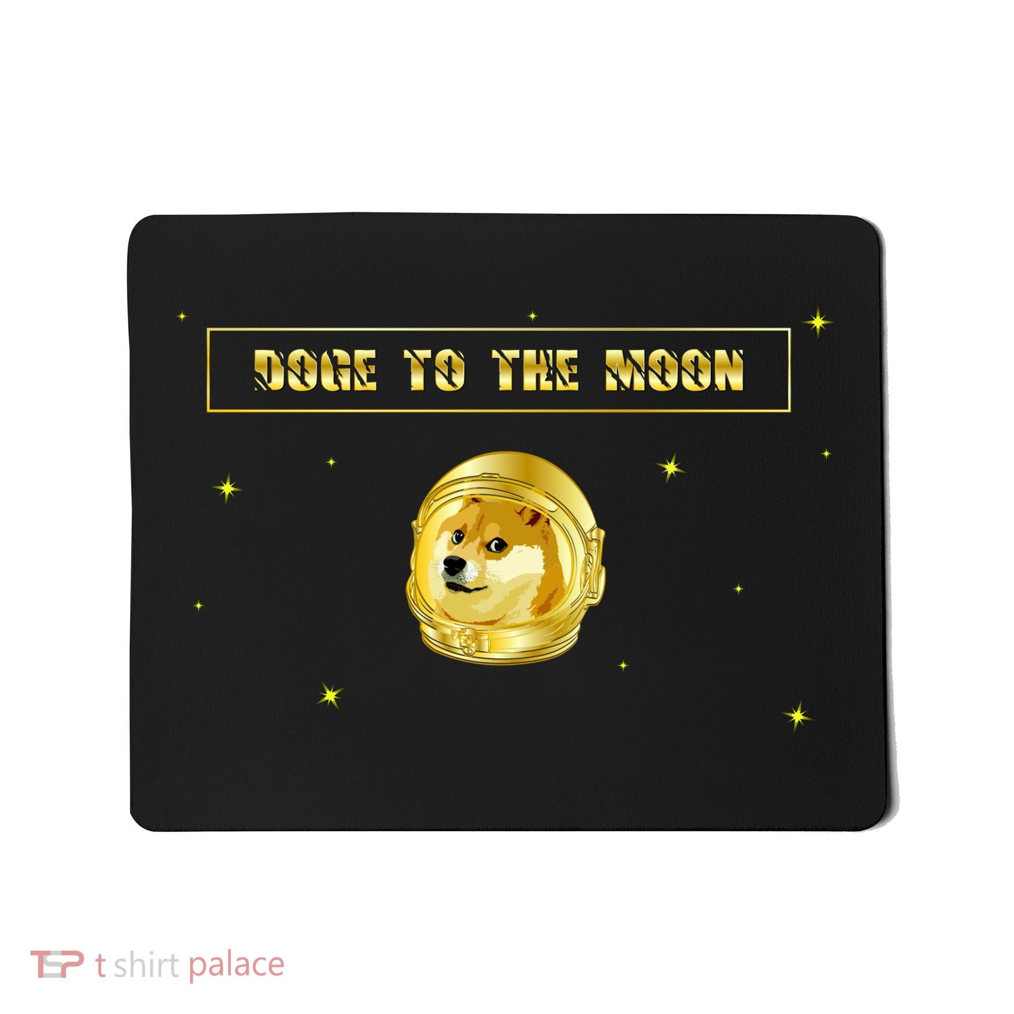 Doge To The Moon Dogecoin Crypto Currency Mousepad