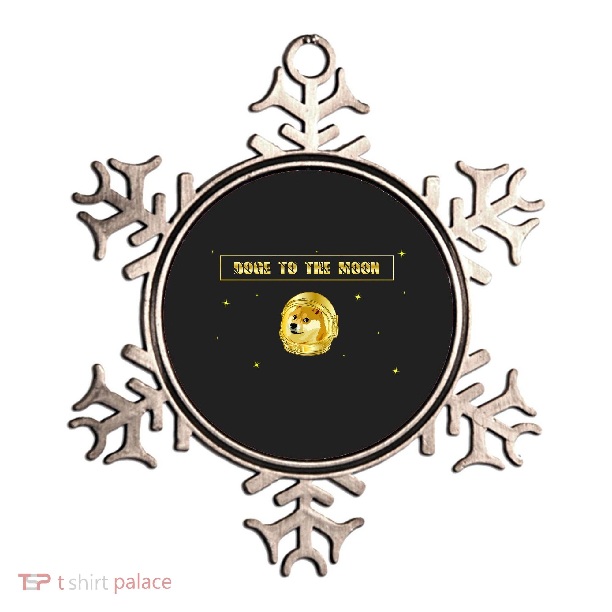 Doge To The Moon Dogecoin Crypto Currency Ornament