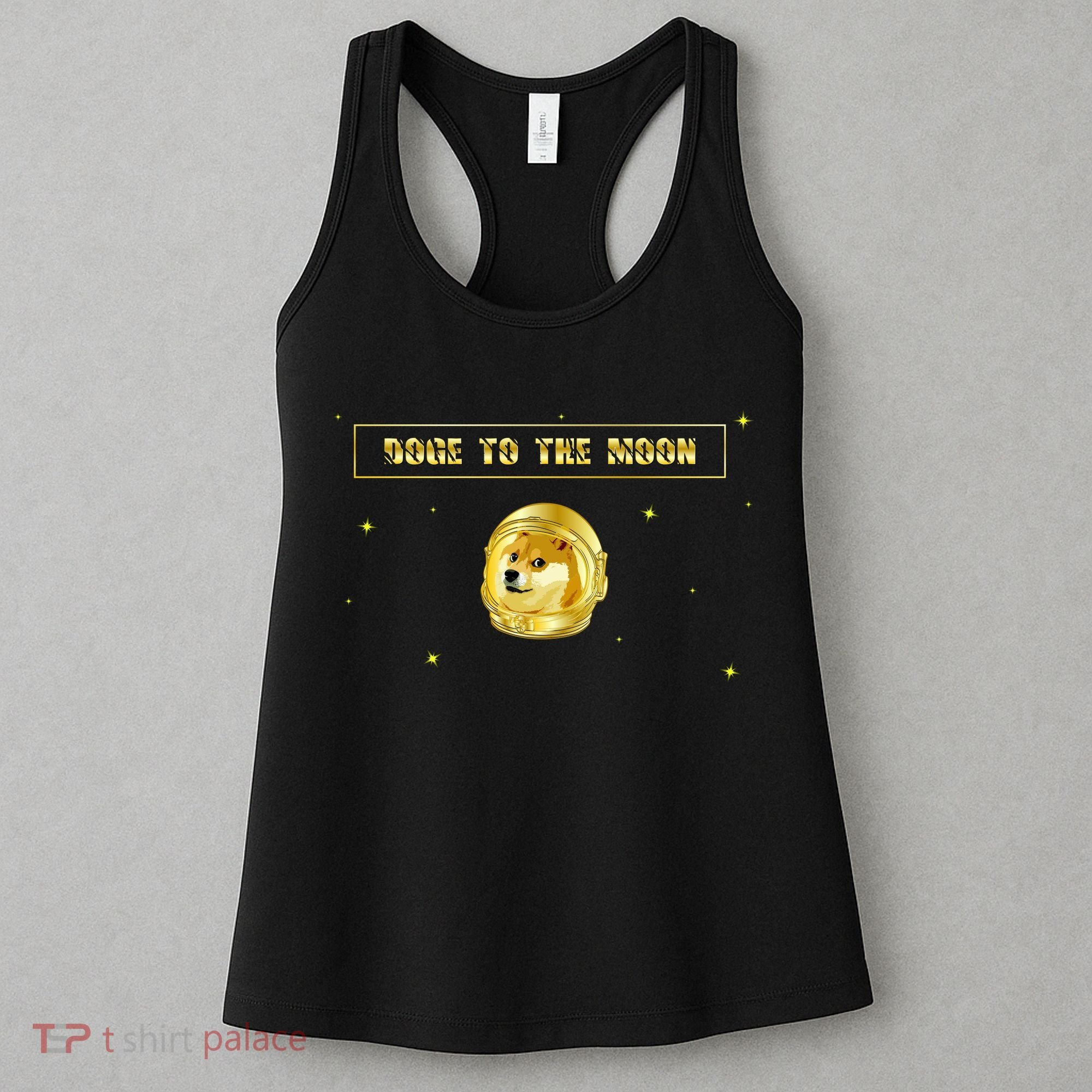 Doge To The Moon Dogecoin Crypto Currency Women's Tank Top