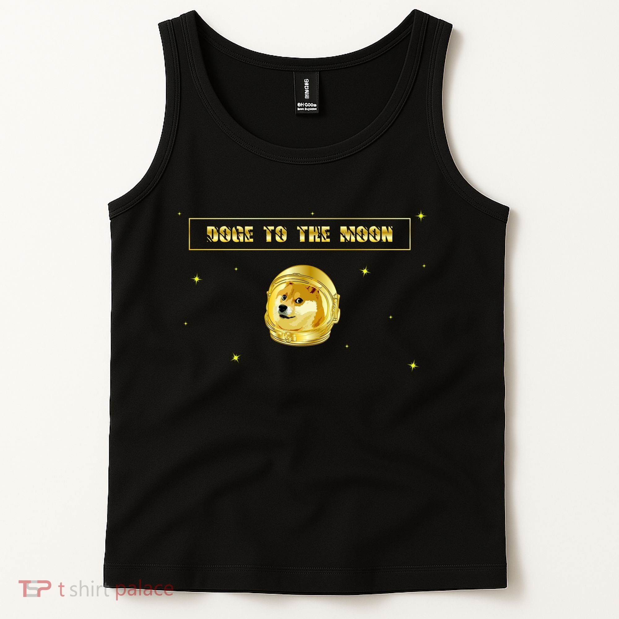 Doge To The Moon Dogecoin Crypto Currency Tank Top