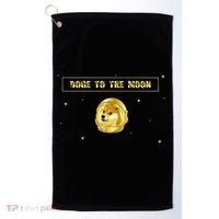 Doge To The Moon Dogecoin Crypto Currency Golf Towel thumb 0