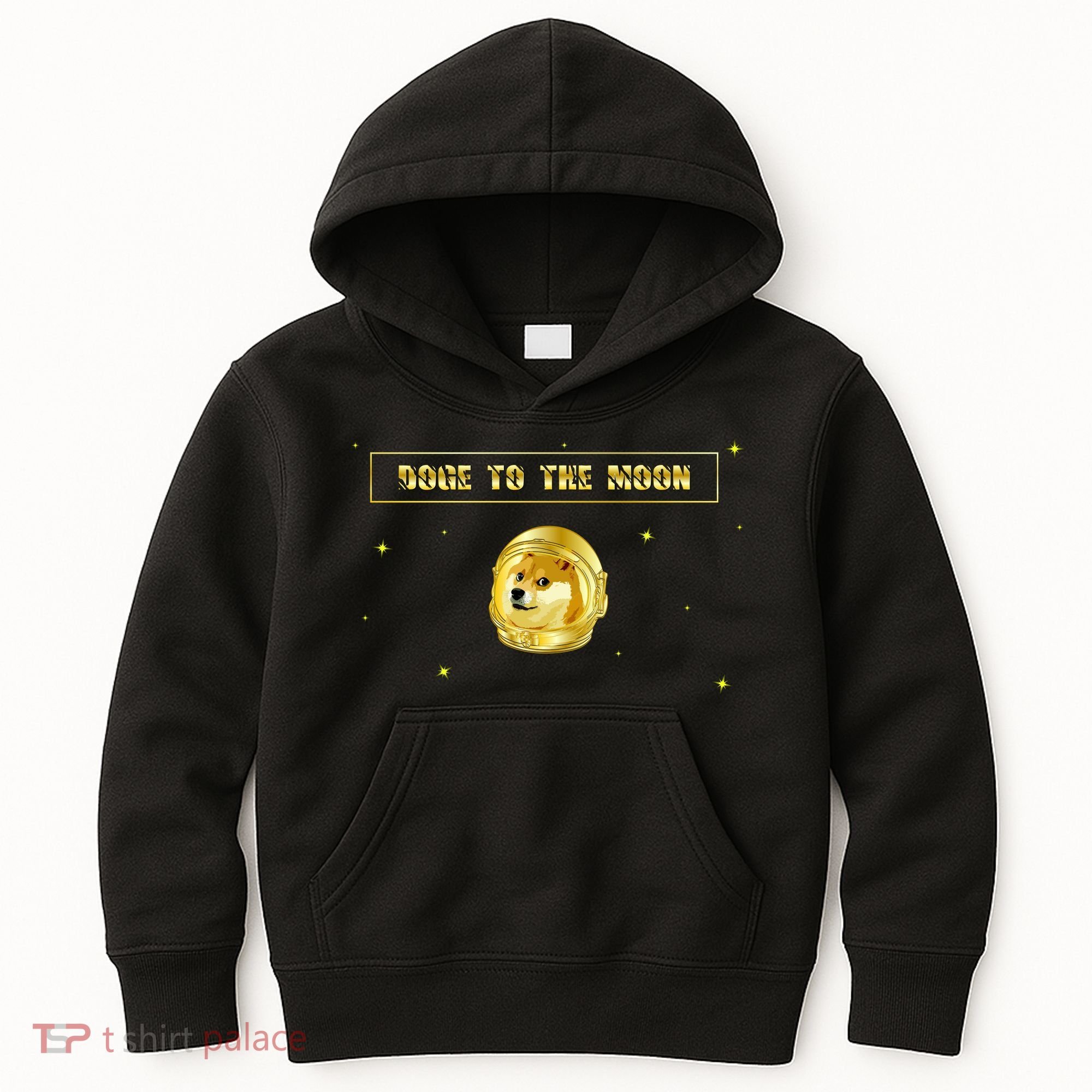 Doge To The Moon Dogecoin Crypto Currency Kids Hoodie