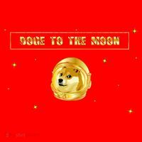 Doge To The Moon Dogecoin Crypto Currency Santa Hat thumb 1