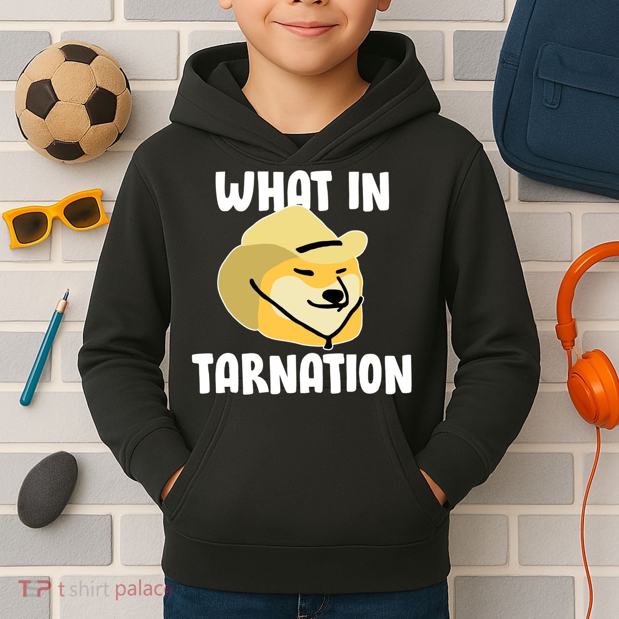 Doge What In Tarnation Kids Hoodie