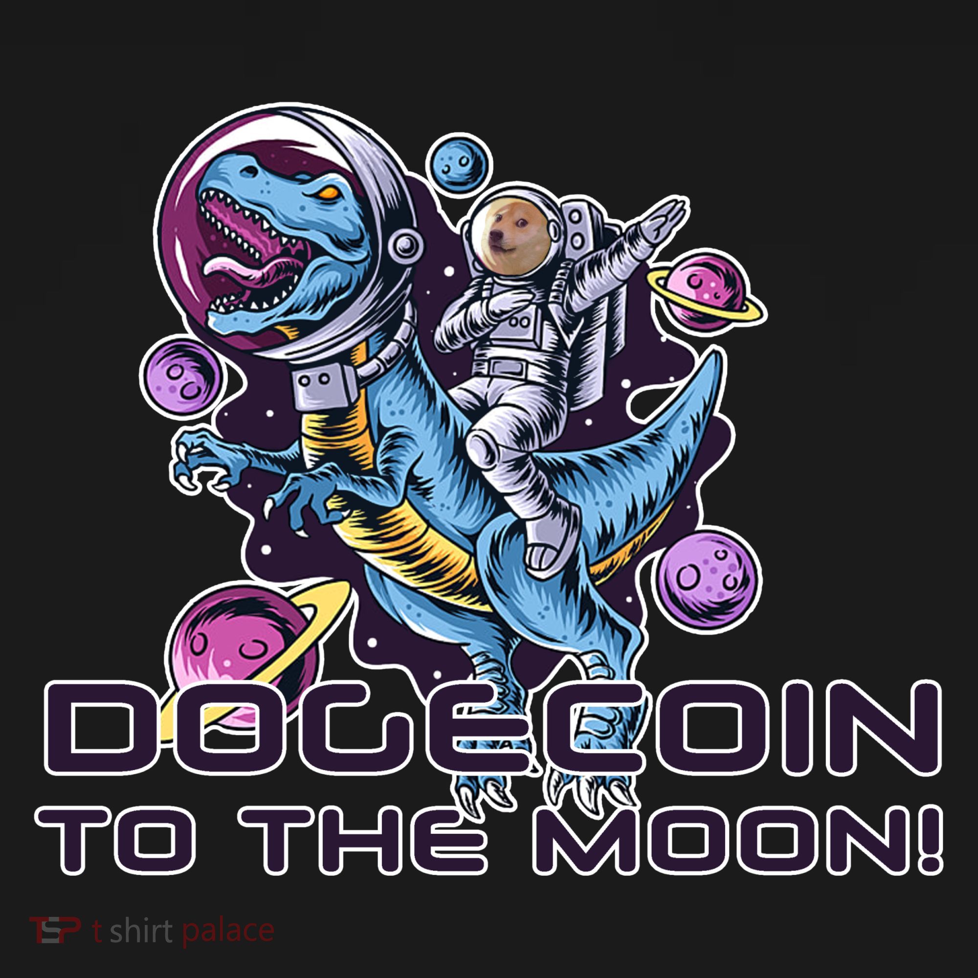 Dogecoin Crypto Currency Doge Dinosaur Bucket Hat