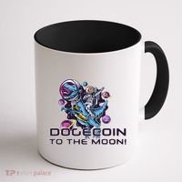 Dogecoin Crypto Currency Doge Dinosaur Coffee Mug thumb 1