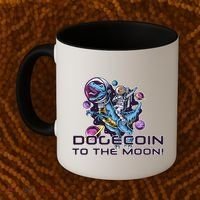 Dogecoin Crypto Currency Doge Dinosaur Coffee Mug thumb 2