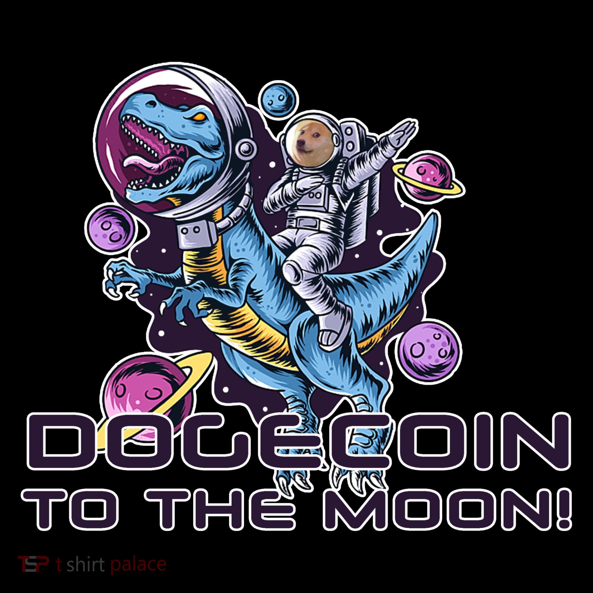 Dogecoin Crypto Currency Doge Dinosaur Coffee Mug