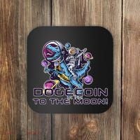 Dogecoin Crypto Currency Doge Dinosaur Coaster thumb 0