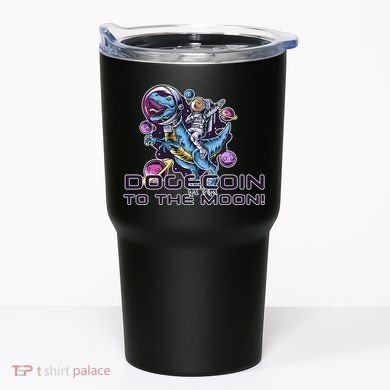 Dogecoin Crypto Currency Doge Dinosaur Tumbler