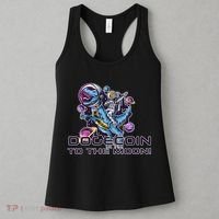 Dogecoin Crypto Currency Doge Dinosaur Women's Tank Top thumb 3