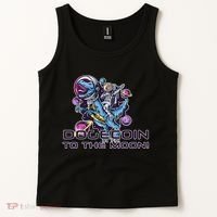 Dogecoin Crypto Currency Doge Dinosaur Tank Top thumb 2