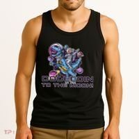 Dogecoin Crypto Currency Doge Dinosaur Tank Top thumb 3