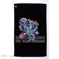 Dogecoin Crypto Currency Doge Dinosaur Golf Towel thumb 0