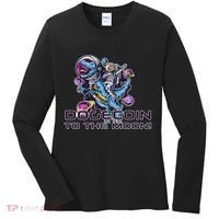 Dogecoin Crypto Currency Doge Dinosaur Women's Long Sleeve Shirt thumb 0