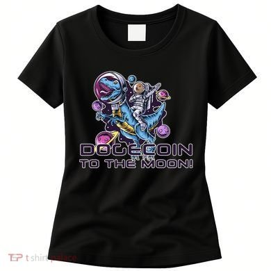 Dogecoin Crypto Currency Doge Dinosaur Women's T-Shirt
