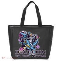 Dogecoin Crypto Currency Doge Dinosaur Tote Bag thumb 0