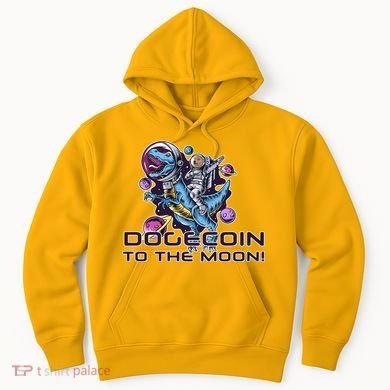 Dogecoin Crypto Currency Doge Dinosaur Hoodie