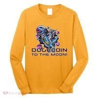 Dogecoin Crypto Currency Doge Dinosaur Long Sleeve Shirt thumb 0