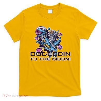 Dogecoin Crypto Currency Doge Dinosaur T-Shirt
