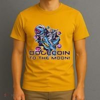 Dogecoin Crypto Currency Doge Dinosaur T-Shirt thumb 3