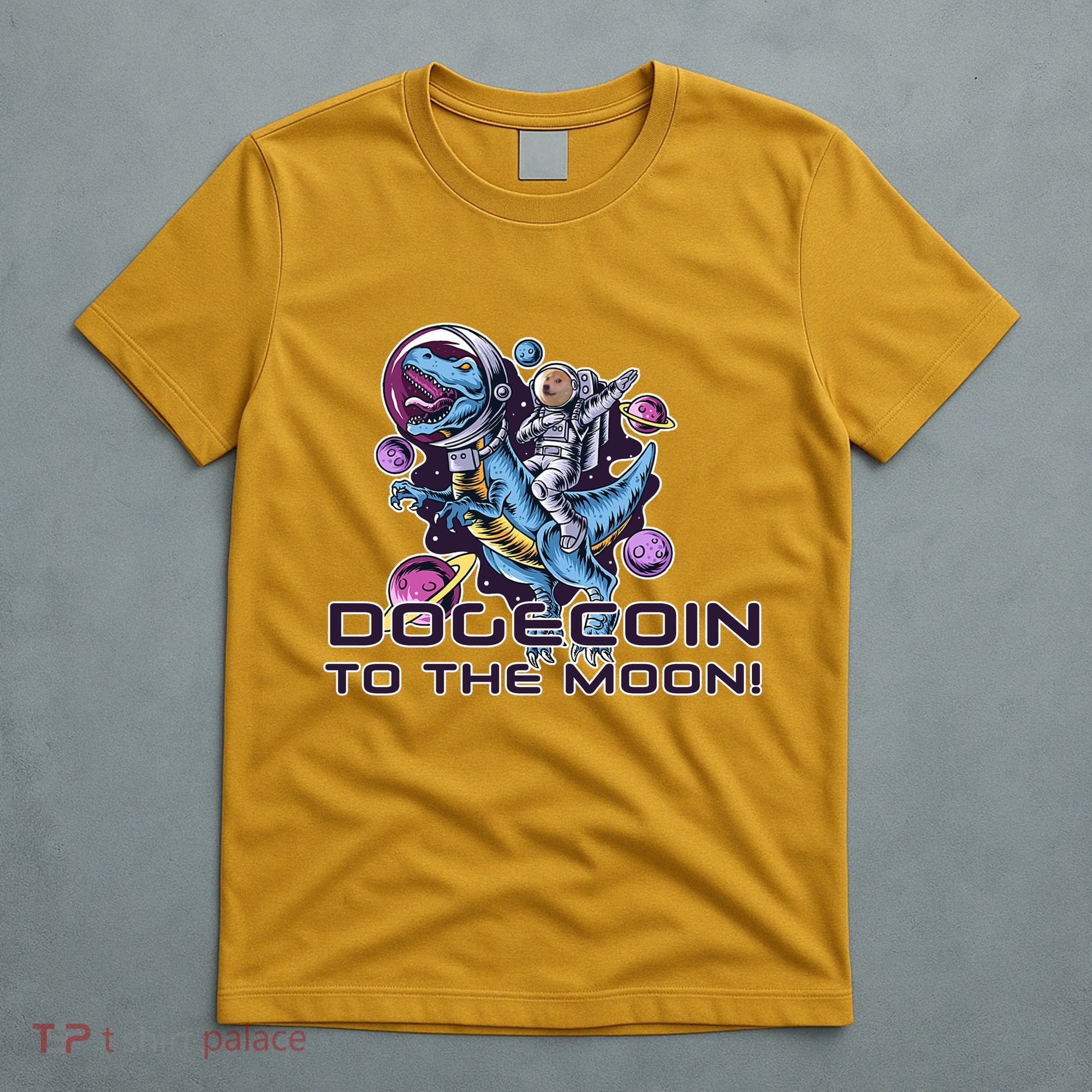 Dogecoin Crypto Currency Doge Dinosaur T-Shirt