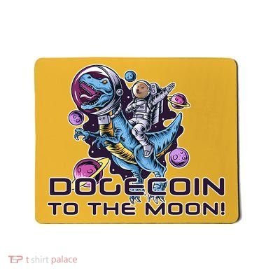 Dogecoin Crypto Currency Doge Dinosaur Mousepad