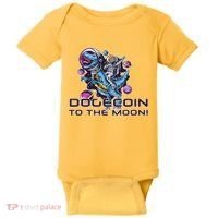 Dogecoin Crypto Currency Doge Dinosaur Baby Bodysuit thumb 0