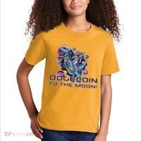 Dogecoin Crypto Currency Doge Dinosaur Kids T-Shirt thumb 2