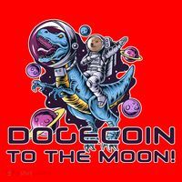 Dogecoin Crypto Currency Doge Dinosaur Santa Hat thumb 1