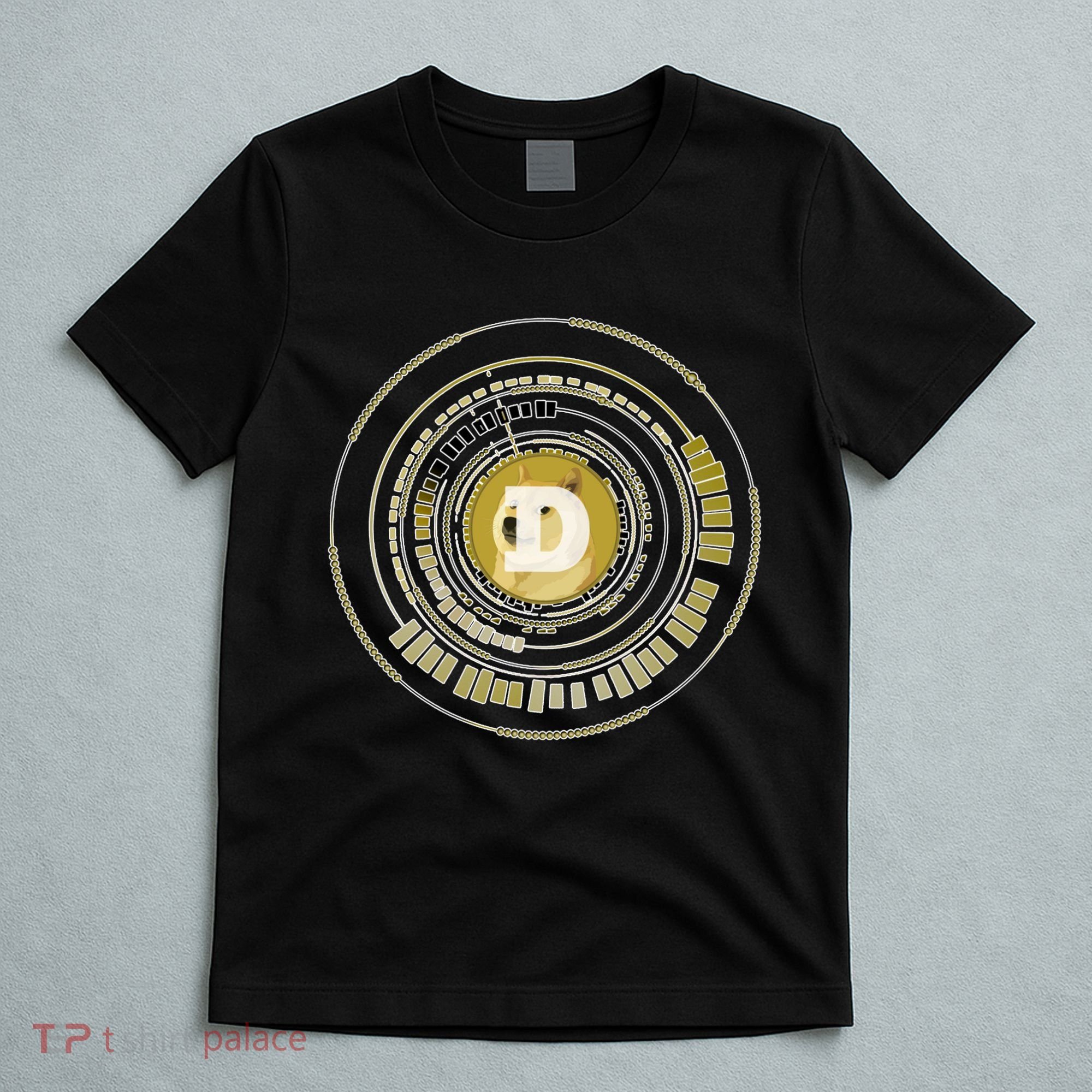 Dogecoin Cryptocurrency Crypto Gold Logo T-Shirt