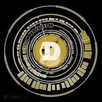 Dogecoin Cryptocurrency Crypto Gold Logo Button thumb 1