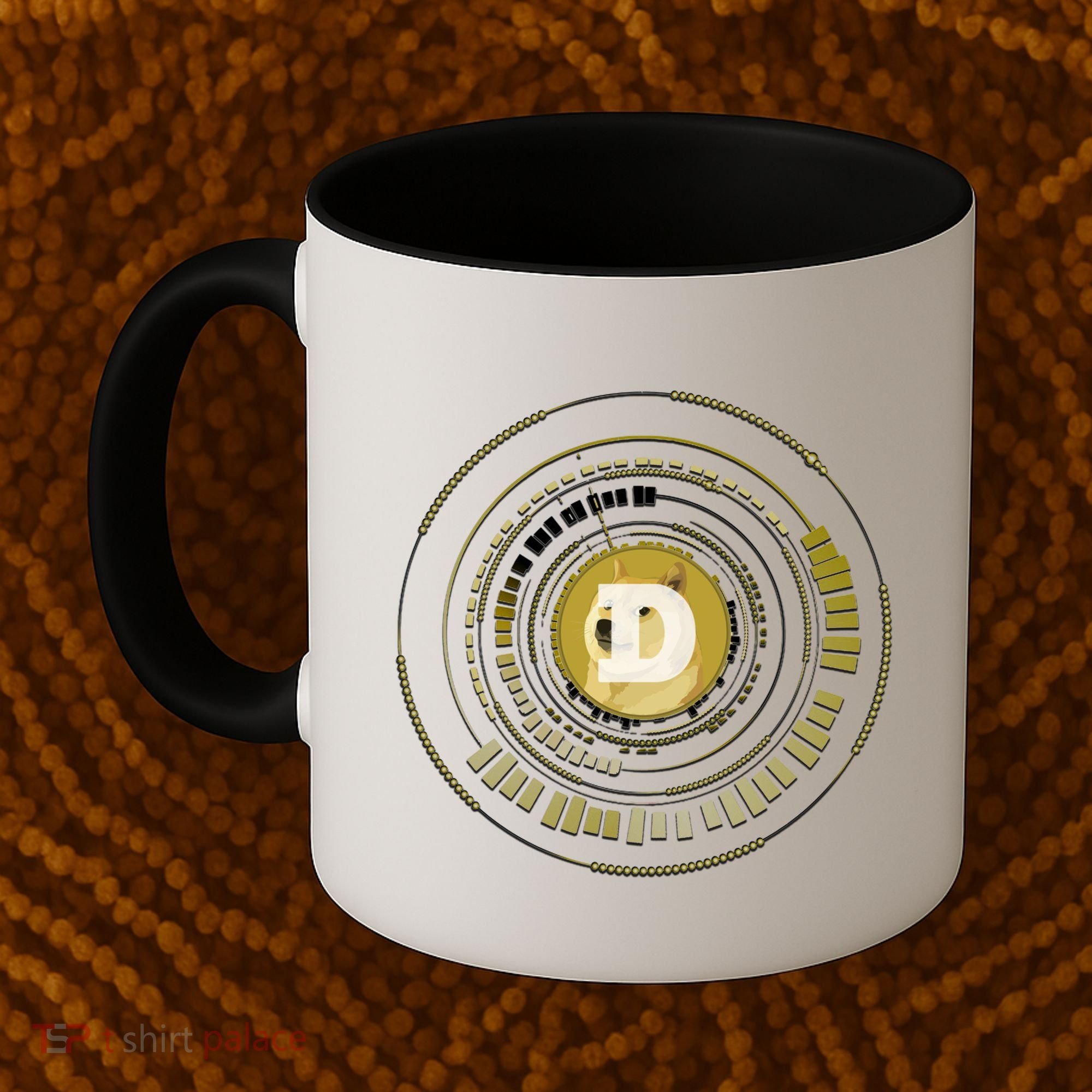 Dogecoin Cryptocurrency Crypto Gold Logo Coffee Mug