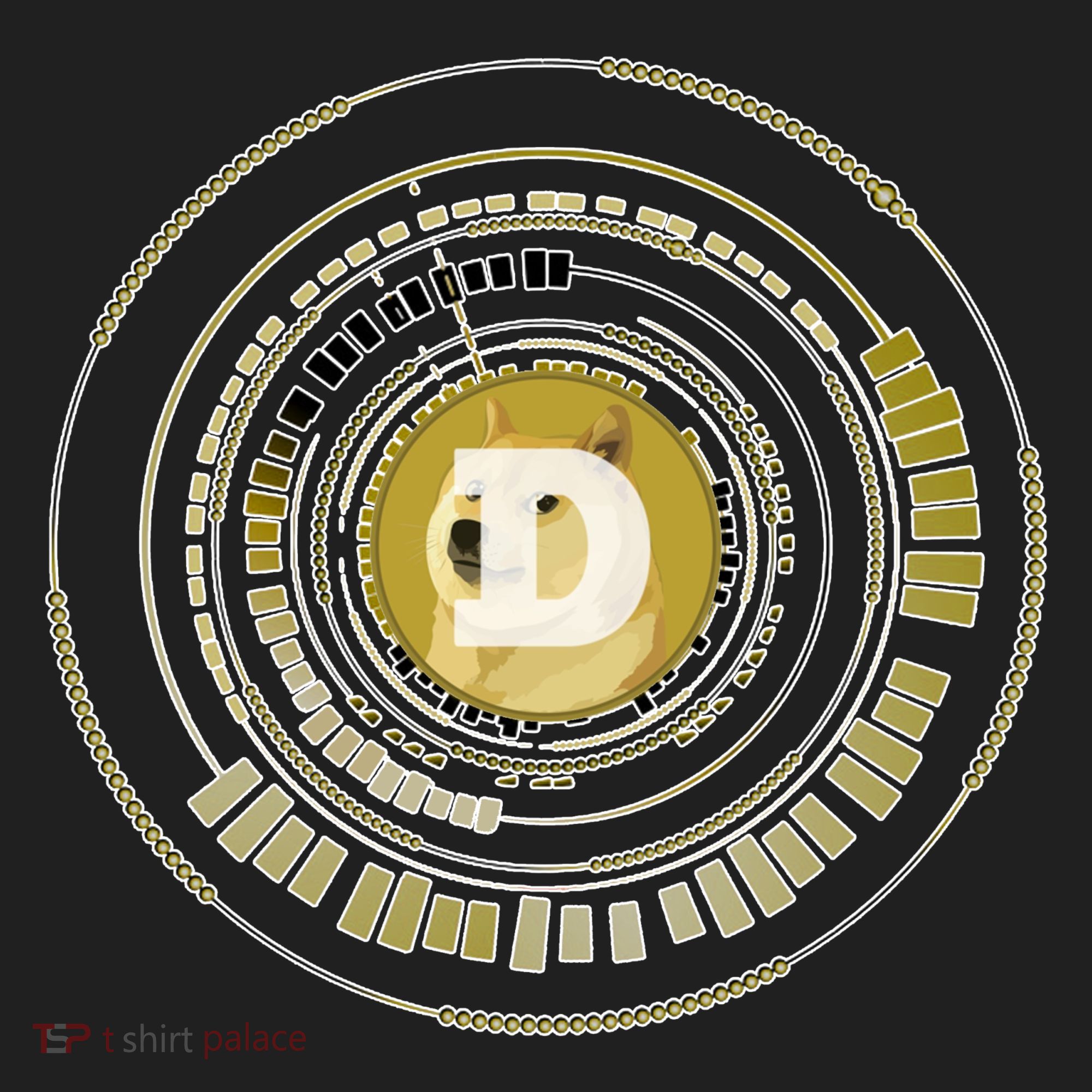 Dogecoin Cryptocurrency Crypto Gold Logo Beanie