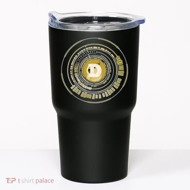 Dogecoin Cryptocurrency Crypto Gold Logo Tumbler