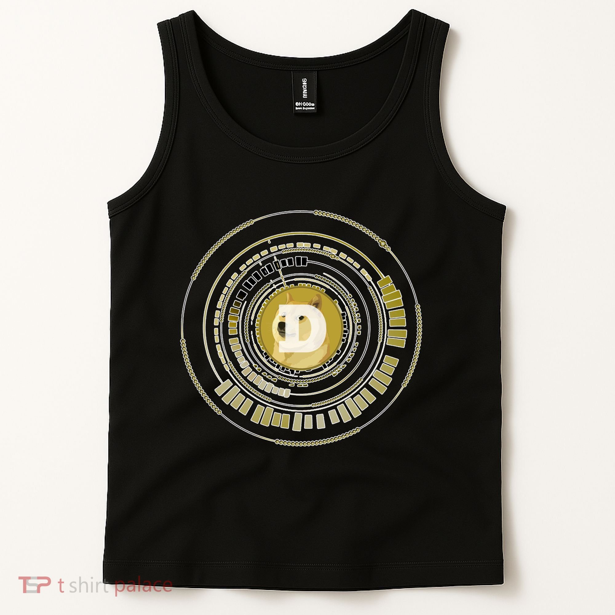 Dogecoin Cryptocurrency Crypto Gold Logo Tank Top