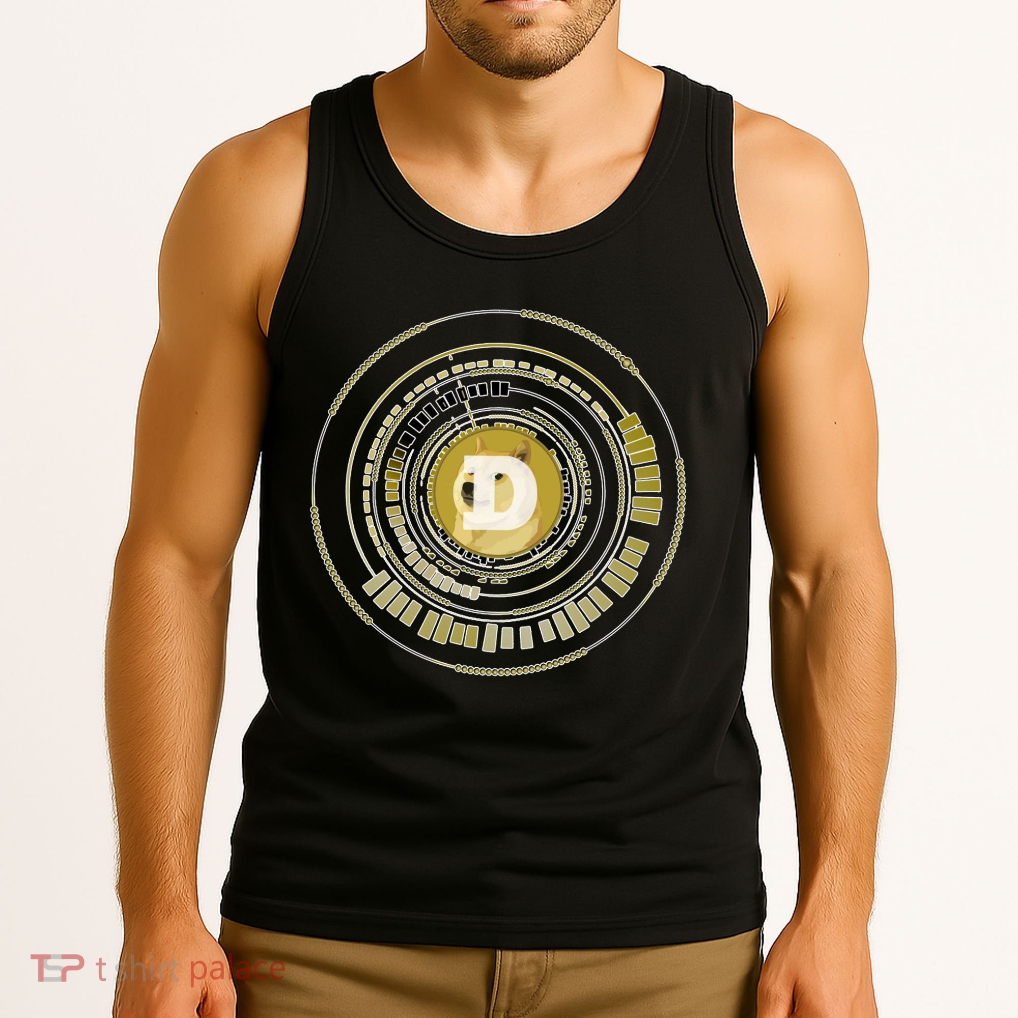 Dogecoin Cryptocurrency Crypto Gold Logo Tank Top