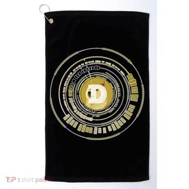 Dogecoin Cryptocurrency Crypto Gold Logo Golf Towel