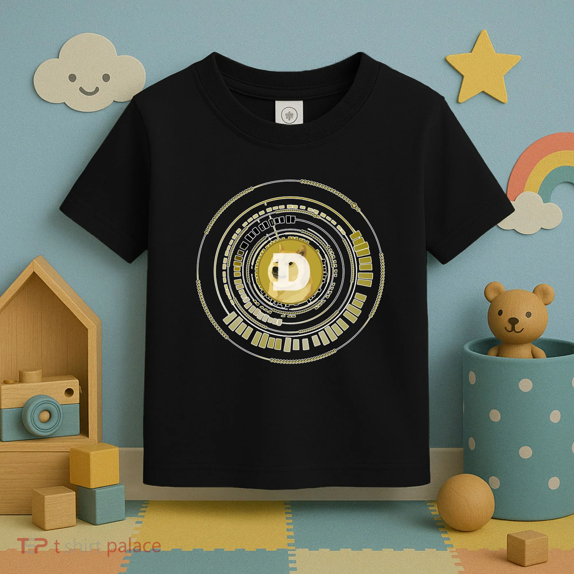 Dogecoin Cryptocurrency Crypto Gold Logo Toddler T-Shirt